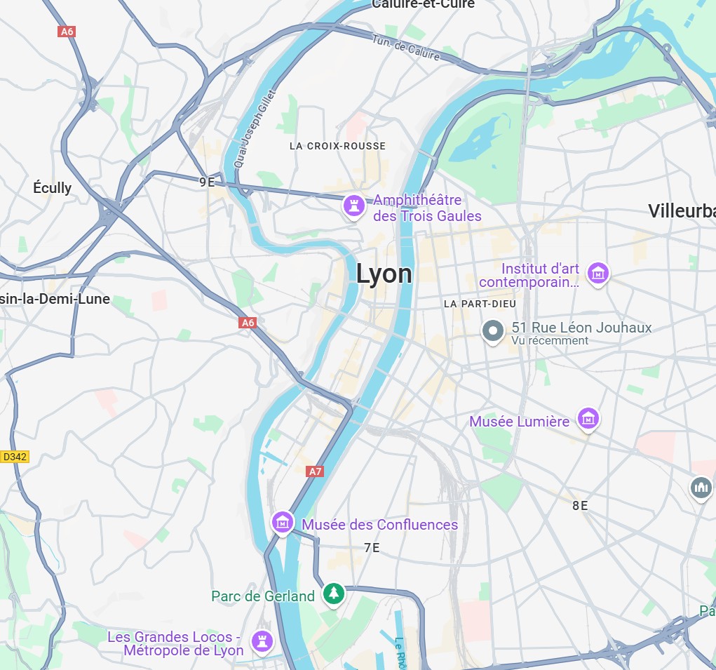 Carte de Lyon